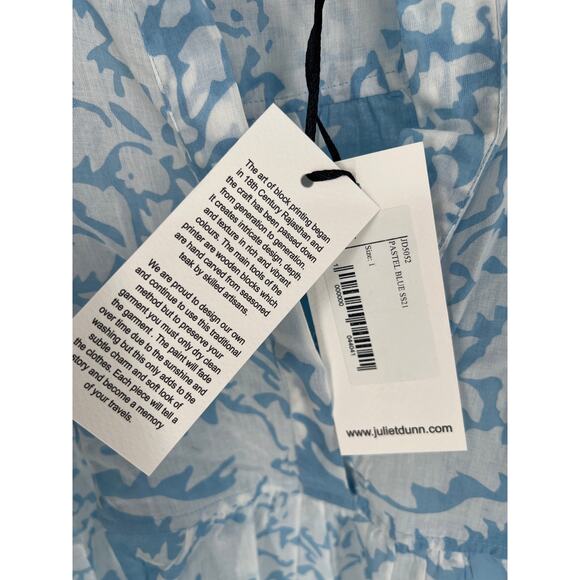 Juliet Dunn Exclusive Pastel Blue Palladio Flared Sleeve Dress NWT Small - Picture 9 of 9